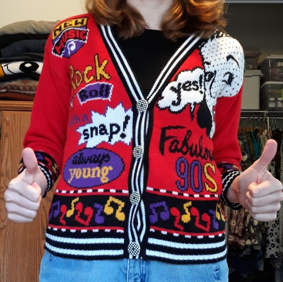 Jet Set Sweaters Sweaters - 90s Pop Art Sweater!